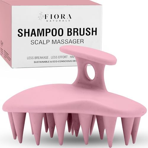 Fiora Naturals Escova massageadora de couro cabeludo – esfoliante...