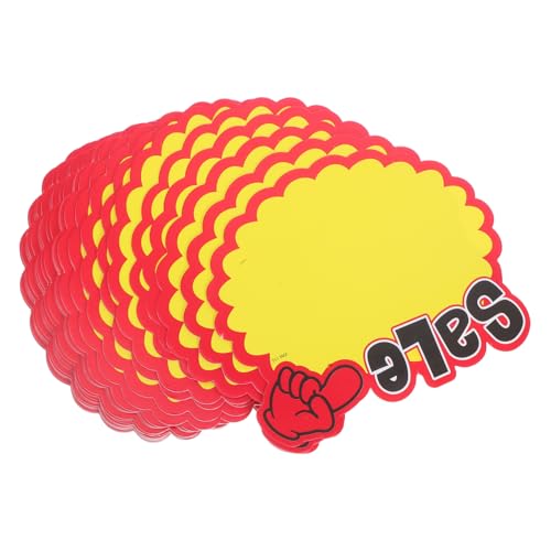 NUOBESTY 80 Uds Carteles De Venta Tarjetas De Venta Por Menor Carteles De Papel Estallados Etiquetas De Venta De Supermercado Para Tienda Minorista Cartel Tablero Decoración