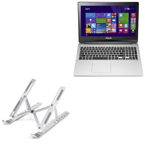 BoxWave Soporte y Montura Compatible con ASUS Transformer Book Flip TP500LA - Soporte Compacto QuickSwitch, Ajustable, Plegable, Color Plateado Metálico