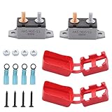 T Tocas 6V- 28V DC 20 Amp Belt Cover Manual Reset Circuit Breaker with Cover