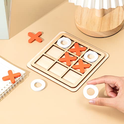 Juego de Mesa Tic Tac Toe de Madera 6 Piezas miniatura 6