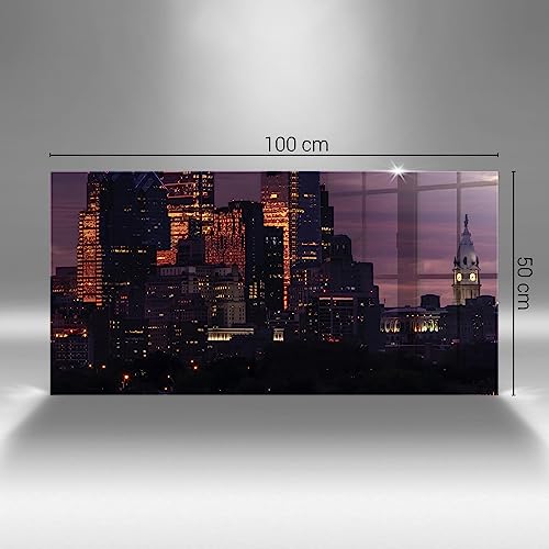 Verre coloré aux nuances vibrantes tableau Wallfluent 100x50 - 4