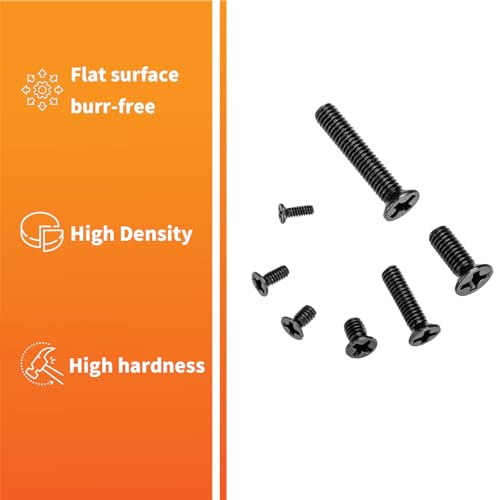 Vwoqiy 1240 Stück Kleine Schrauben Sortiment Kit, Senkkopfschrauben, Mikroschrauben Maschinenschrauben, Gewindeschrauben Set, Brillenschrauben, Uhrenbrille Computer Schrauben, M1.4/M1.7/M2/M2.5/M3
