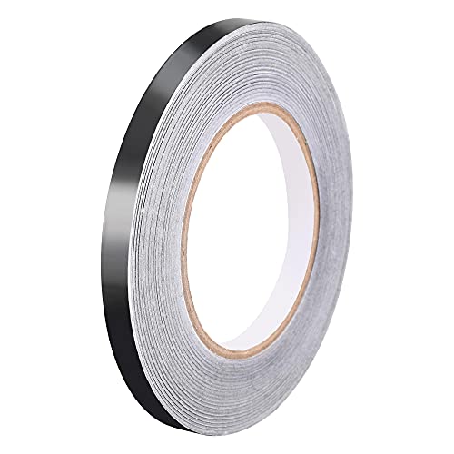 Image of uxcell Aluminum Foil Tape Black Matte Tape Non Reflective 10mmx50m /164ft for HVAC, Sealing, Patching Hot and Blocking Light