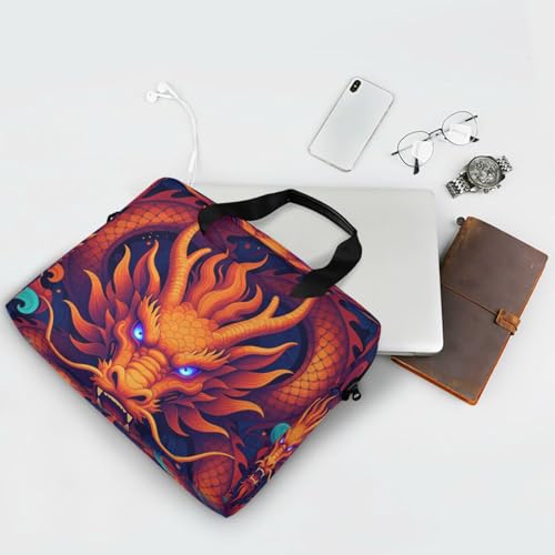 Maletín portátil para laptop con diseño dragón 15.6 pulg miniatura 7