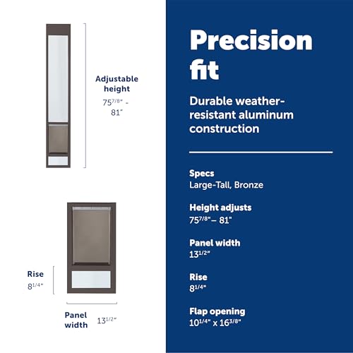 image for PetSafe Sliding Glass Pet Door - No-Cut DIY Install Doggy Door for Ren