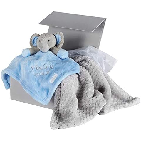 Personalised Blue Elephant Baby Gift Set Cover
