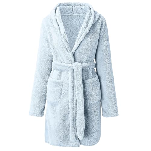 Peignoirs d'hiver pour femmes chauds et légers avec capuche protectrice