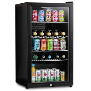 Subcold Super85 LED – Under-Counter Fridge | 85L Beer, Wine & Drinks Fridge | LED Light + Lock and Key | Energy Efficient (Black, 85L)…