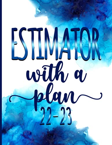 Estimator With A Plan│ 2022-2023 Monthly Calendar Planner: Estimator Gag Gifts │ Funny Organizer Diary Book To Dos Notes Passwords Monthly Budget For Appreciation birthday christmas image 2
