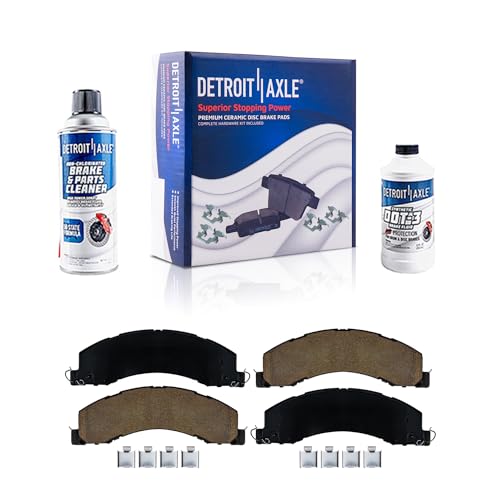Image of Detroit Axle - Brake Pads for 2008-2020 Dodge Ram 4500 5500 Ceramic Brake Pads 2009 2010 2011 2012 2013 2014 2015 2016 2017 2018 2019 Front or Rear Replacement