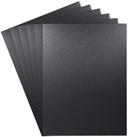 Zuvas Black ABS Plastic Sheet 12" x 16" x 0.06" 6 Pack, Flexible Than Plexiglass Sheet, Moldable Than Acrylic Sheet, DIY Materials for Home Decor, Handcrafts (Matte & Textured Finish)