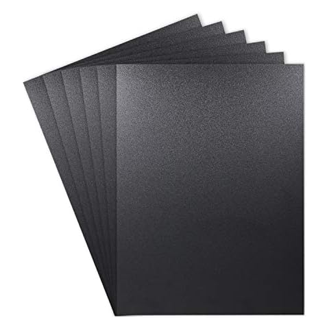 Zuvas Black ABS Plastic Sheet 12" x 16" x 0.06" 6 Pack, Flexible Than Plexiglass Sheet, Moldable Than Acrylic Sheet, DIY Materials for Home Decor, Handcrafts (Matte & Textured Finish) Cover