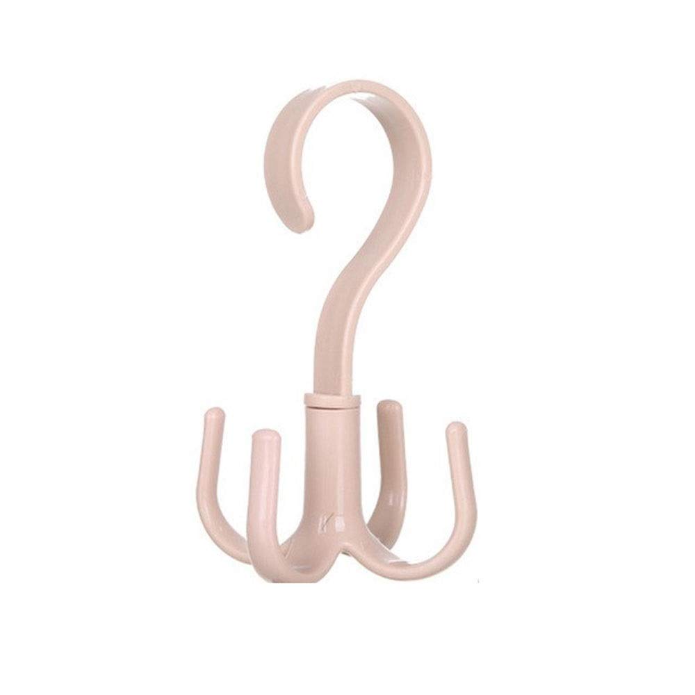 JINGYAN Standard Hangers Space Saving Bag Holder Hanger Wardrobes Clothes Rack 360 Degree Rotation Shoes Belt Scarf Hanging(Beige)