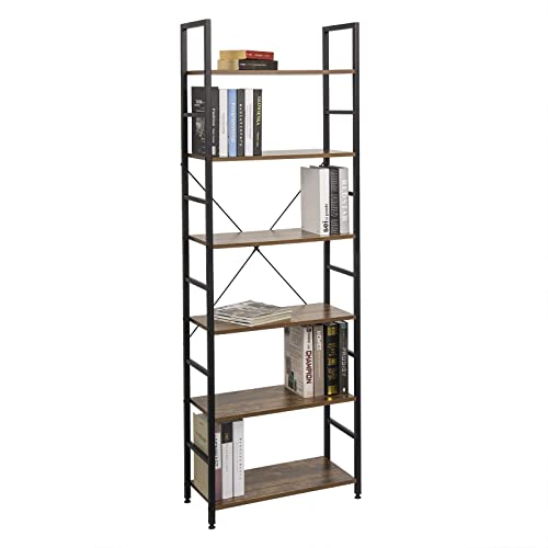 Esituro Estantería Librería Cocina De Organizador Multifuncional Para Libros Plantas Con 6 Estantes Metal Mdf Negro Marrón Oscuro Sstr0057 Esituro Estantería Librería Cocina De Organizador Multifuncional Para Libros Plantas Con 6 Estantes Metal Mdf Negro Marrón Oscuro Sstr0057