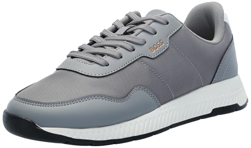 Image of BOSS Men's Leather Mix Low Top Sneaker | Casual Shoes