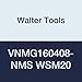 Walter Tools VNMG160408-NMS WSM20 Carbide Tiger-Tec Negative Indexable Turning Insert, 1/32" Corner Radius, 3/8" IC, 3/16" Thick, 0.031" - 0.087" Depth of Cut (Pack of 10)