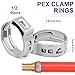 Yumkiyi Pex Clamp Tool and Pipe Cutter Kit for 3/8-in to 1-in Stainless Steel Clamp Cinch and Remove, includes 60Pcs 1/2-in Stainless Steel Clamps in a portable storage bag.
