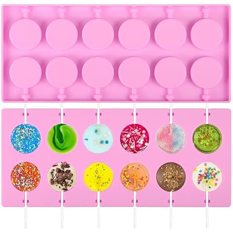 EUIOOVM Silicone Lollipop Moulds for Baking Cover