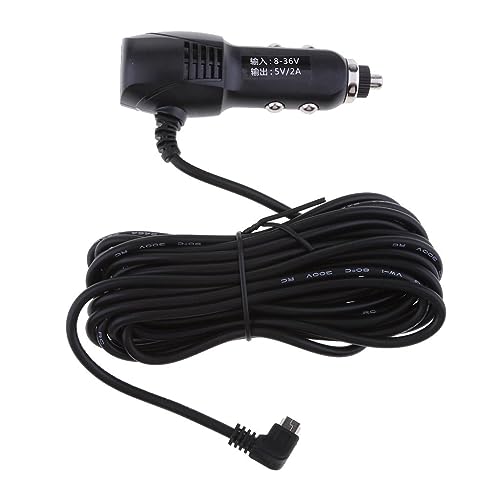ATORSE® 3.5 Meters, Car Lighter Adapter, 8-36V to 5V/2A, Mini USB Right Bend Cables, for GPS Dvr Charging