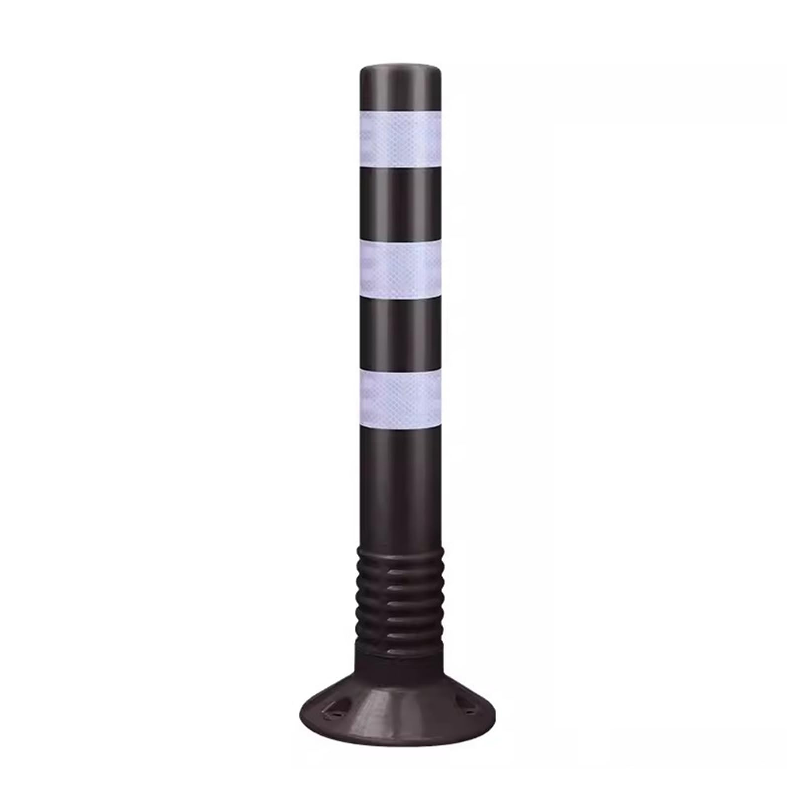 Poteaux de signalisation réfléchissants et flexibles de 75 cm noirs en lot de 2 pour jardin