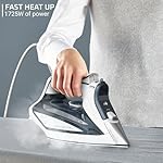 Rowenta Iron Steamer for Clothes, Focus Stainless Steel Soleplate, 400 Microsteam Holes, Powerful Steam Iron, Lightweight, Leakproof, 1725 Watts - Image 5
