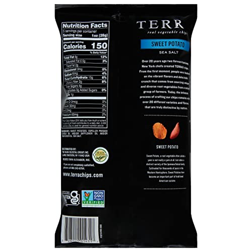 Terra Vegetable Chips, Sweet Potato With Sea Salt Real Vegetable Chips, 5 Oz. (Pack Of 12) #TOP1