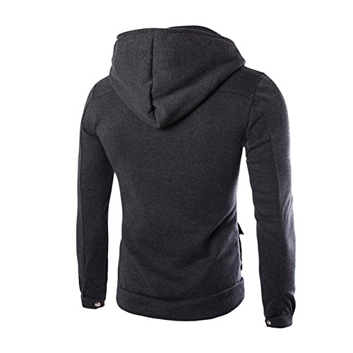 Casaco masculino de inverno com capuz e vários bolsos Diamondo (cinza escuro, G)