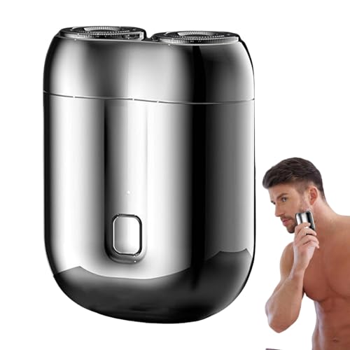 Afeitadora De Bolsillo Mejorada 2024: Mini Afeitadora Eléctrica USB De 7x5,4 Cm Para Hombres, Maquinilla De Afeitar Impermeable Recargable De Doble Cabezal, Portátil Compacto Para El Hogar, El Automóv