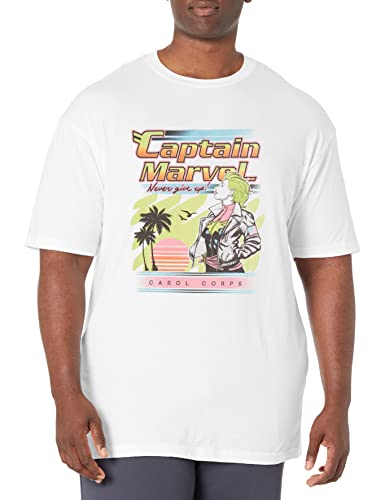 T-shirt Marvel Carol Corps pour homme en coton noir col rond