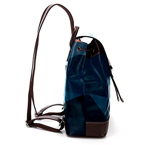 Sac à dos squelette de dinosaure multicolore au design rétro à rabat