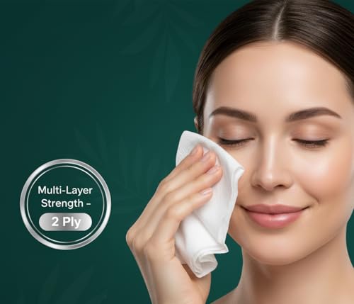Image of Biogreen 2-Ply Facial Tissue 480 Pulls | 100% Virgin Paper, Soft on Skin | 6 Cube Boxes, 80 Sheets Each | For Home, Office, Car & Travel | Highly Absorbent, Safe Face Tissues for Children & Adults