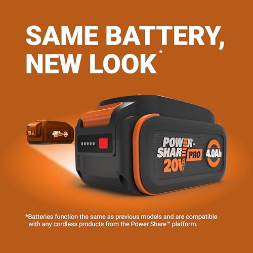 Image of WORX 20V 4.0Ah Lithium-ion Battery 2 pcs, WA3674.J2