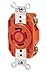 Leviton 2730-IG 30-Amp, 480-Volt- 3PY, Flush Mounting Locking Receptacle, Industrial Grade, Isolated Ground, Orange
