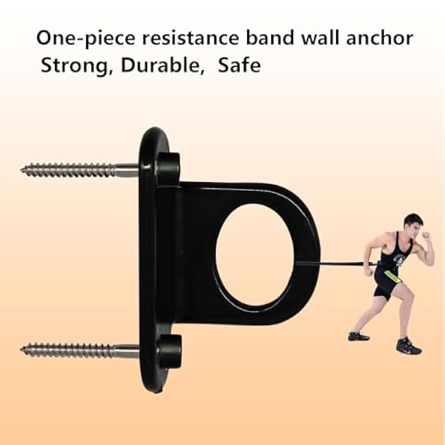 Resistance Band Wall Anchor(3 PCS Black),Heavy Duty Resistance Bands Wall Mount,Adjustable Resistance Band Hooks,Wall Anchor For Resistance Bands For Home Gym Workouts