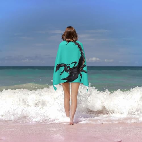 Serviette de bain microfibre scorpion douce pour piscine, voyage et plage - 7