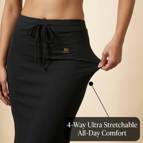 Image of Women's Saree Shapewear - Slim Fit Stretchable Petticoat for Sarees | Comfortable Waistband | Body Shaping Underskirt