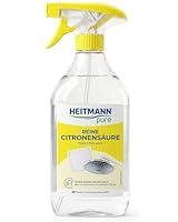 HEITMANN pure Reine Citronensäure | Leistungsstarkes Entkalker-Spray für Bad & Küche | Lebensmittelsauber | Entfernt Kalk & Verfärbungen auf Oberflächen & Armaturen | 500 ml