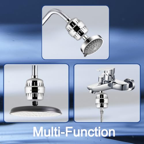 Image of Shower Filter Replacement, 25 Stage Shower Filter Cartridge for Hard Water, Suitable for People with Sensitive and Dry Skin and Scalp, Improves the Condition of Your Skin, Hair and Nails