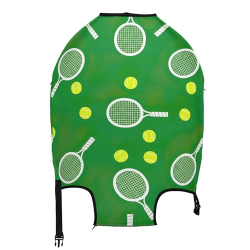 Joisal Luggage Cover for Suitcase Protector Trip Tennis Balls Green Protection Cartoon Vacation Essentials Suitcase Sleeve, M, Fits 22-24 Inch Case2