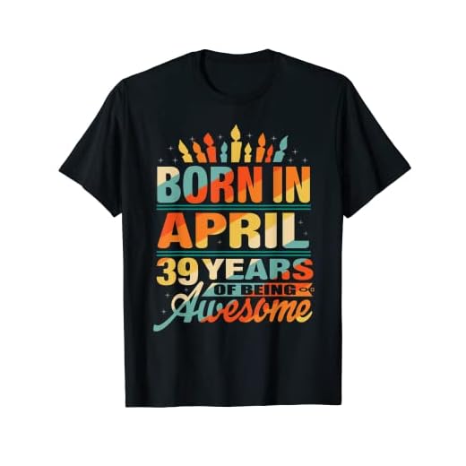 Abril 1983 39 Años 39 Cumpleaños Regalos Vela Gráfico Camiseta