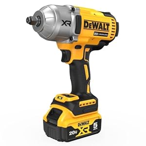 DEWALT 20V MAX Cordless Impact Wrench Kit, 20V MAX, 1/2″ Hog Ring With 4-Mode Speed, Includes Battery, Charger and Kit Bag (DCF900P1)