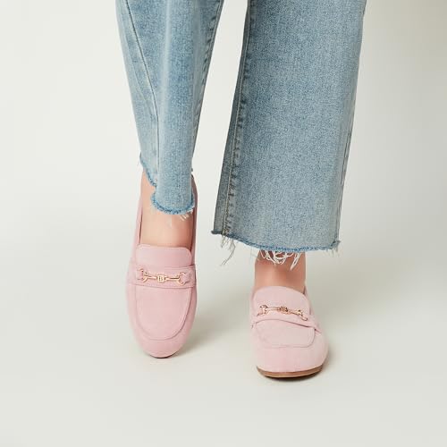 Image of BGSTGUDS Women's Wide Loafers Shoes Cute Dressy Shoes Ladies Comfort Slip Ons Work Shoes