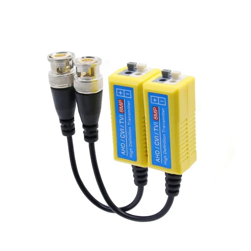 Image of Video Balun | 8MP (Pack of 5), 4K Passive HD BNC Video Balun Transceiver Transmitter Via Rj45 Cable AHD /TVI /CVI /CVBS for Full HD CCTV DVR Security Surveillance Camera System