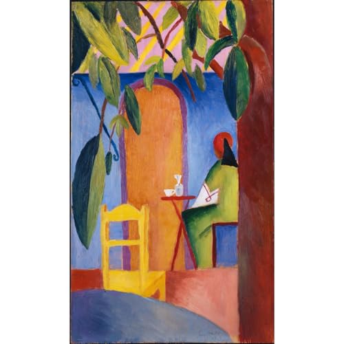August Macke poster d'art café turc grand format à la finition d'impression haut de gamme