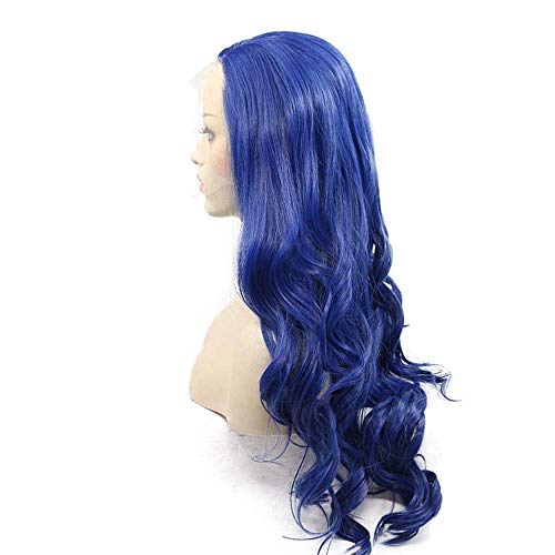 Perruque longue bouclée bleue solution rapide pour changer de coiffure sans teinture