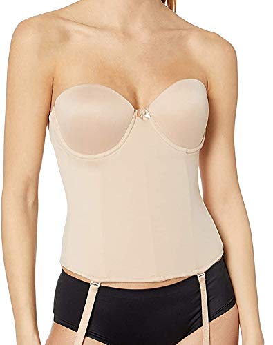Va Bien Women's Ultra-Lift Low Back Bustier, Nude, 36E