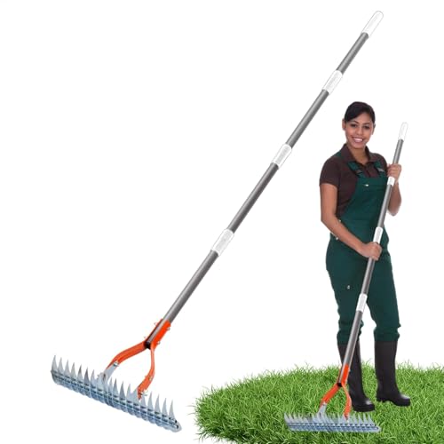 Rastrello a mano da giardino, Rastrello a mano per il Rake Tool | Coltivatore multiuso in acciaio inossidabile Rastrello a mano da giardino - Coltivatore da bar, attrezzi da giardinaggio ergonomici