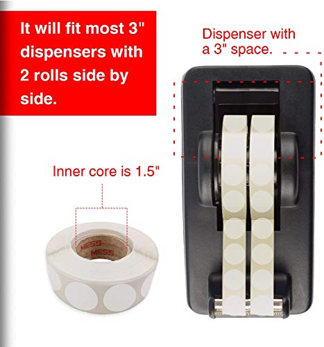 Mess Clear Round Labels (1,000/Roll, 1 Inch) Clear Round Stickers - Clear Labels And Wafer Tab Seals - Envelope Seal Stickers - Clear Stickers Circle Labels, Transparent Sealing Dots, Envelope Sealer #TOP5