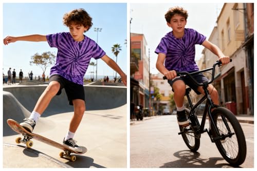Image of Boys Tie Dye Shirt Size 4-14 Hippies Senior Rainbow Tees T Shirts for Kids | Tees T shirts for Kids